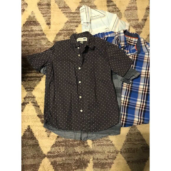 Old Navy Boys Short Sleeve Button Up Collared Shirts Size Medium 8 - Picture 7 of 8